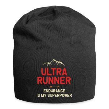 Ultra Runner - L’endurance est mon superpouvoir - Bonnet en jersey - noir - Devant
