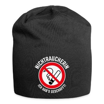 Nichtraucherin – Ich Hab’s Geschafft! (3C / W) - Jersey-Beanie - Schwarz - Vorne