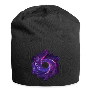 Supernova | Weltraum, geometrische Figur - Jersey-Beanie - Schwarz - Vorne