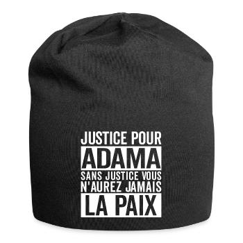 Justice pour ADAMA, Justice pour Adama Traore - Bonnet en jersey - noir - Devant