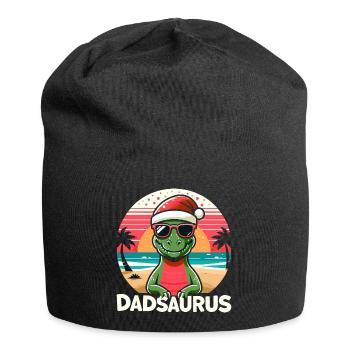 Holiday Dadsaurus Family Matching Xmas Christmas - Jersey Beanie - black - Front
