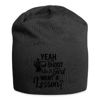 Trapschütze - Jersey-Beanie - Schwarz - Vorne