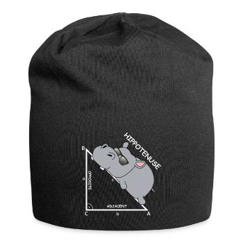 Hippoténuse | Hippopotame, Mathématiques, Hypothénuse - Bonnet en jersey - noir - Devant