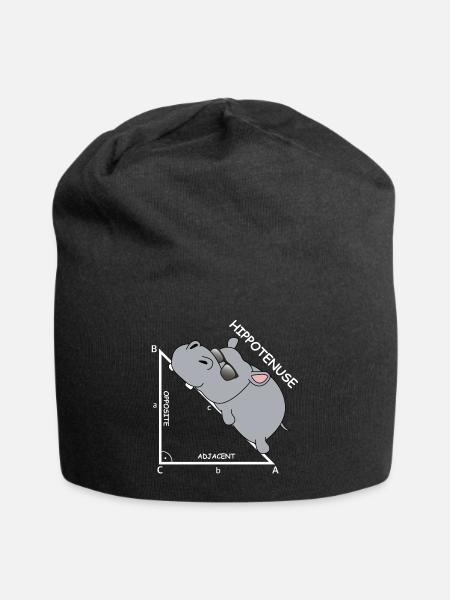 Hippoténuse | Hippopotame, Mathématiques, Hypothénuse - Bonnet en jersey - noir