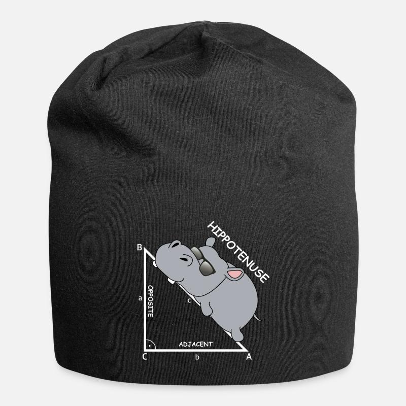 Hippoténuse | Hippopotame, Mathématiques, Hypothénuse - Bonnet en jersey - noir