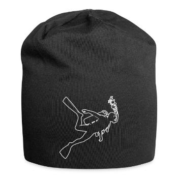 Diver Herren Scuba Diver Damen Free Dive - Jersey-Beanie - Schwarz - Vorne