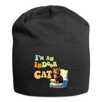 Je suis un chat d’intérieur - Bonnet en jersey - noir - Devant