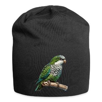 Quäker Papagei Mönch Sittich - Jersey-Beanie - Schwarz - Vorne