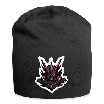 Battle Mech Cyber Mech Warrior Emblem Sci-Fi Robot - Jersey Beanie - black - Front