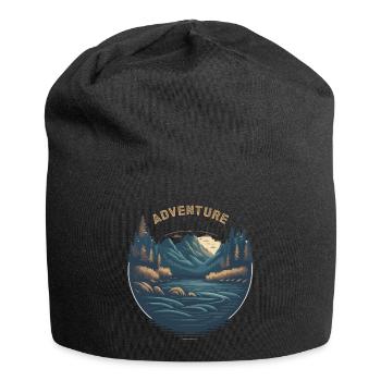 Jäger Bergsteiger Wanderer Abenteuer - Jersey-Beanie - Schwarz - Vorne