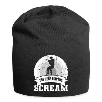 Je suis là pour le cri - Bonnet en jersey - noir - Devant