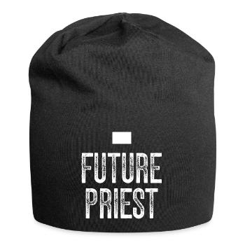 Priester Katholischer christlicher Priester - Jersey-Beanie - Schwarz - Vorne