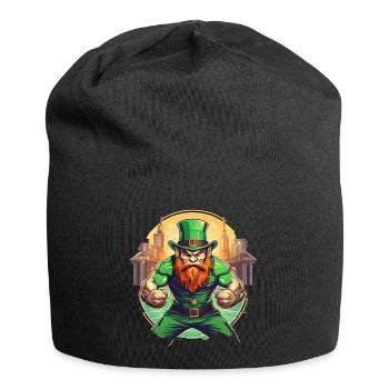Lutin Trèfle de la Saint-Patrick - Bonnet en jersey - noir - Devant