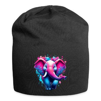 Éléphant - Bonnet en jersey - noir - Devant