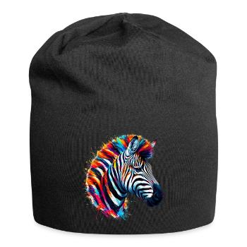 Zebra - Jersey-Beanie - Schwarz - Vorne