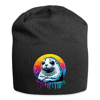 Siegel - Jersey-Beanie - Schwarz - Vorne