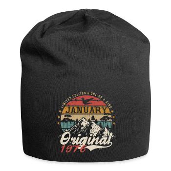 Janvier 1976 Cadeau Anniversaire - Janvier 1976 - Bonnet en jersey - noir - Devant