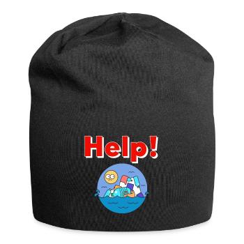 Plastik Umweltschutz - Jersey-Beanie - Schwarz - Vorne