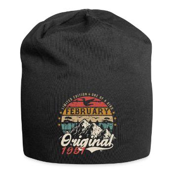 74th Birthday Gift Born In February 1951 - Jersey Beanie - black - Front