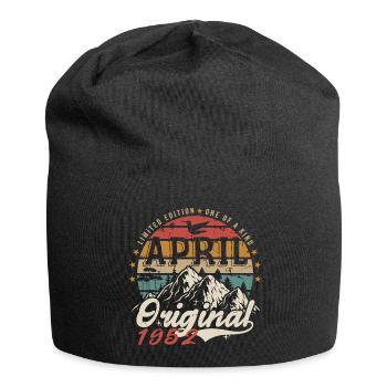 April 1952 | Geburtstag April 1952 - Jersey-Beanie - Schwarz - Vorne