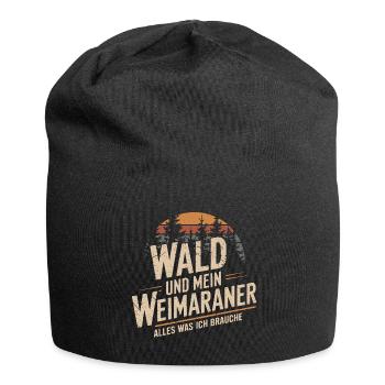 Wald und mein Weimaraner - Jersey-Beanie - Schwarz - Vorne