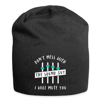 Leg dich nicht mit dem Tontechniker an | Konzert - Jersey-Beanie - Schwarz - Vorne