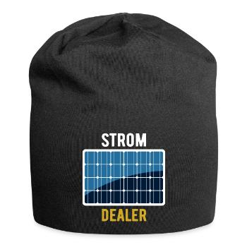 Strom Dealer - Photovoltaik - Solarenergie - Jersey-Beanie - Schwarz - Vorne