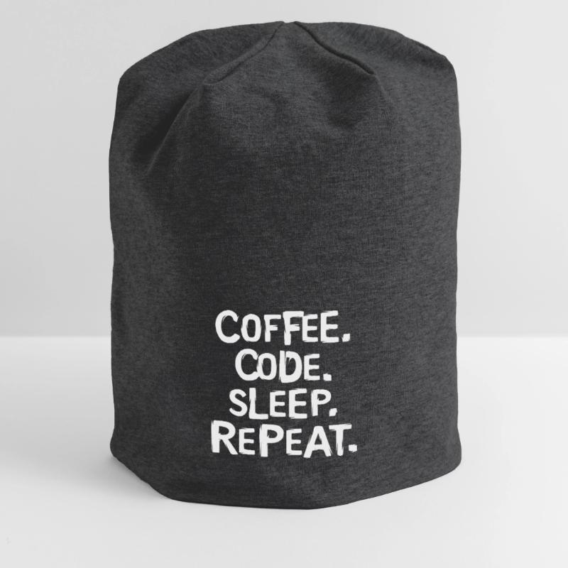 coffee code sleep - repeat Programmierer Arbeit Jersey-Beanie