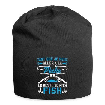 geh angeln, ich übernehme den Rest - Jersey-Beanie - Schwarz - Vorne