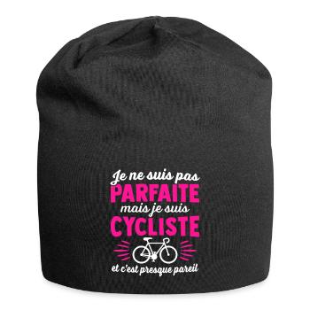 Ich bin Radfahrer und es ist fast dasselbe - Jersey-Beanie - Schwarz - Vorne