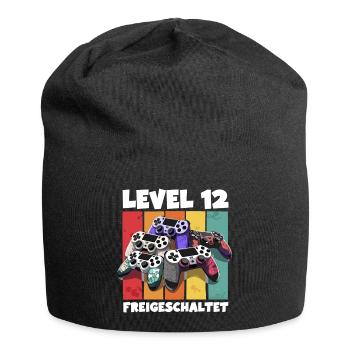 Level 12 Gamepad Geburtstag 12. Burzeltag bday - Jersey-Beanie - Schwarz - Vorne