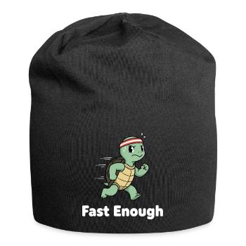 Tortue rapide en sprint - Bonnet en jersey - noir - Devant