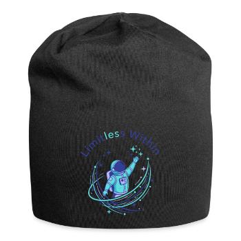 Grenzen im Inneren - Jersey-Beanie - Schwarz - Vorne