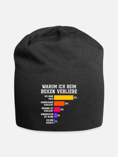 Warum ich beim Boxen verliere Boxen - Jersey-Beanie - Schwarz