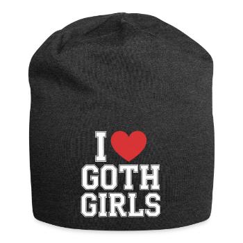 Ich liebe Goth Girls - Jersey-Beanie - Anthrazit - Vorne