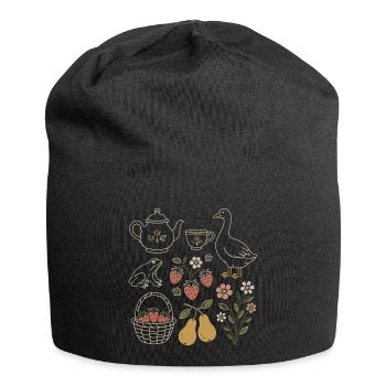 Douceur Champêtre: Nature and Vintage Tea - Jersey Beanie - black - Front