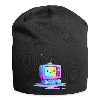 Regenbogen TV Kuscheltier - Jersey-Beanie - Schwarz - Vorne
