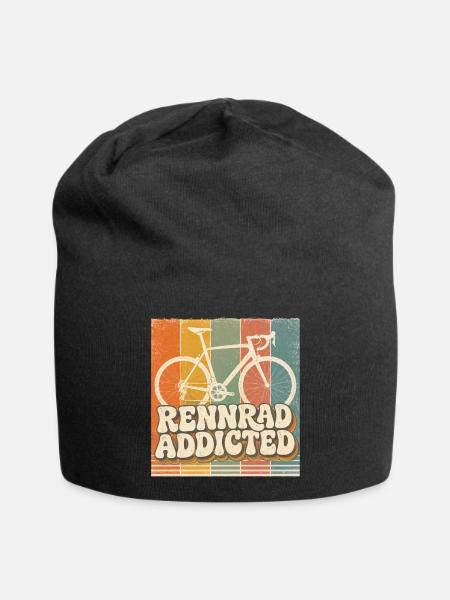 Rennrad süchtig Geschenkidee für Rennradfahrer - Jersey-Beanie - Schwarz