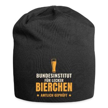 Bundesinstitut für lecker Bierchen Spruch lustig - Jersey-Beanie - Schwarz - Vorne