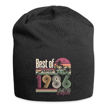 Juni 1986 Vintage Geburtstag Geschenk Retro - Jersey-Beanie - Schwarz - Vorne