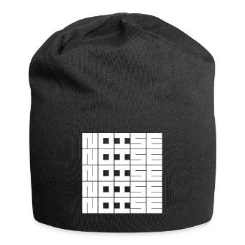 Rauschgitter-Logo - Jersey-Beanie - Schwarz - Vorne