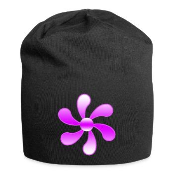 Flowers - Jersey Beanie - black - Front