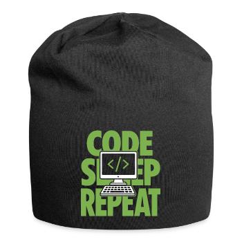Code Sleep Repeat Programmer - Jersey Beanie - black - Front