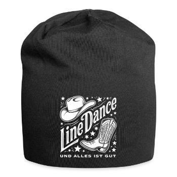Line Dance und alles ist gut - Jersey-Beanie - Schwarz - Vorne