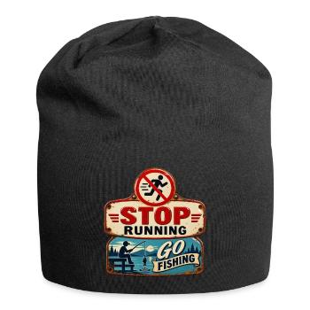 Stop Running – Go fishing. - Jersey Beanie - black - Front