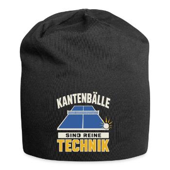 Kantenbälle sind reine Technik – Tischtennis - Jersey-Beanie - Schwarz - Vorne