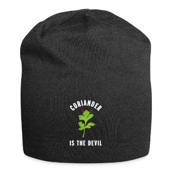 La coriandre est le diable | Cadeau drôle pour coriandre - Bonnet en jersey - charbon - Devant