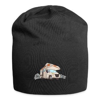 Vintage RV Camper van Illustration | Motorhome - Bonnet en jersey - noir - Devant
