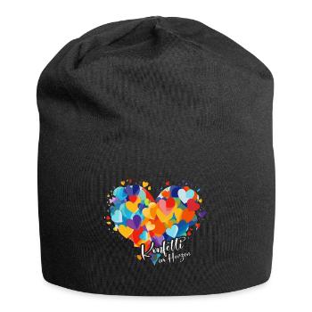 Köln Karneval Alaaf Jeck Party Konfetti Herz - Jersey-Beanie - Schwarz - Vorne