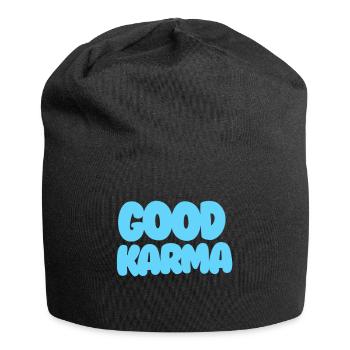 Good Karma light blue - Jersey-Beanie - Schwarz - Vorne